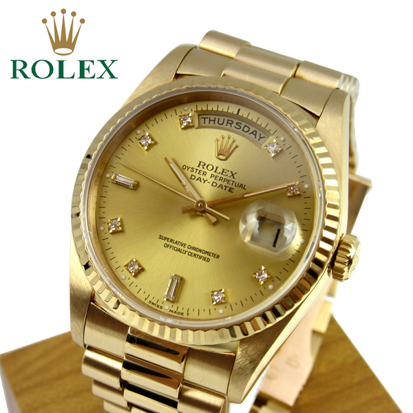 ROLEX/ロレックス デイデイト 10P ダイヤモンド E番 1990年製 18238A をお買取りさせて頂きました。